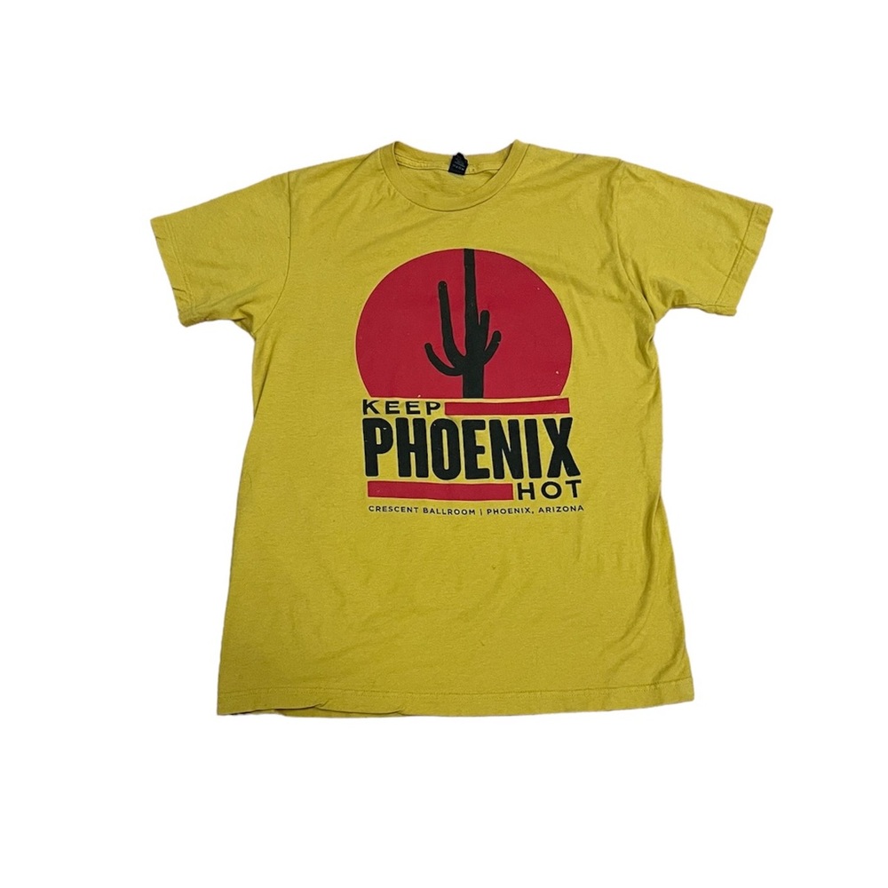 Vintage Style Graphic Yellow T Shirt Phoenix